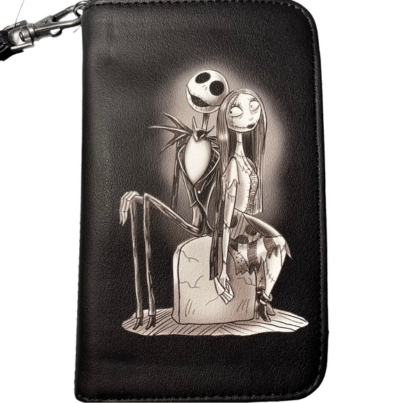 Loungefly Wristlet Nightmare Before Christmas Jack Skellington & Sally - Picture 2 of 11